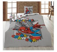 Parure de Lit Garçon Spider-Man Marvel 140x200 cm + Taie 65x65 cm 100% Coton Réversible
