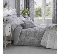 Parure de lit Gris « Toile de Jouy » en polycoton, 260 x 220 cm