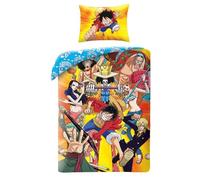 Halantex Parure de lit One Piece Luffy 140x200 cm avec taie d'oreiller Réversible