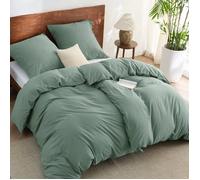 Parure de lit - Housse de couette - Bedsure - 100%Cotton - Vert Iceberg - 135x200cm - 2 Pcs - Indispensable pour l'été