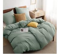 Parure de lit - Housse de couette et taies d’oreiller-Bedsure-Vert Iceberg-135x200cm-100% polyester