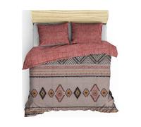 Parure de lit housse de couette Felix 240x220cm + 2 taies 60x60 rouge