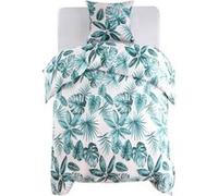 Parure de lit housse de couette feuilles vert 140x200 60x70 cm Vert G