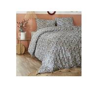 Parure de Lit Imprimé Fleurs Housse de Couette 140x200cm + 1 Taie d'Oreiller - MEGAN -