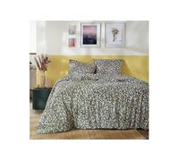 Parure de Lit Imprimé Floral Housse de Couette 240x220cm + 2 Taies d'Oreiller - ISIA -