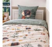 Parure de Lit Imprimé Hérisson Housse de Couette 240x220cm + 2 Taies d'Oreiller - GEDEON - ALTOBUY Blanc