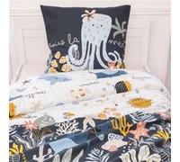 AltoBuy Nemo - Parure de Lit Imprimé Océan Housse de Couette 140x200cm + 1 Taie d'oreiller