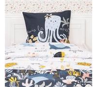 Parure de Lit Imprimé Océan Housse de Couette 240x220cm + 2 Taies d'Oreiller - NEMO - ALTOBUY Blanc