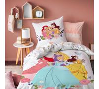 Parure De Lit Imprimée 100% Coton, Disney Home Princesse Bal Blanc 140X200 63X63