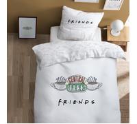 Parure de lit imprimée 100% coton - FRIENDS - CENTRAL PERK - Blanc - Urbain - 220x240 cm