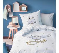 Parure De Lit Imprimée 100% Coton, Harry Potter Owl Blanc 140X200 63X63