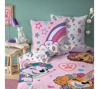 Parure De Lit Imprimée 100% Coton, Pat Patrouille Licorne Rose 140X200 63X63