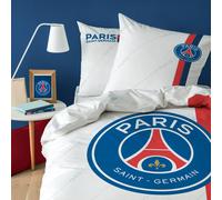 Parure De Lit Imprimée 100% Coton, Psg Retro White Blanc 140X200 63X63