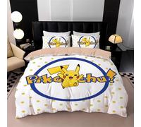 Parure De Lit Imprimee En 3d P-Pokemon, Housse De Couette Et Taie D'oreiller, Motif Dessin Anime P-Pikachu Gengar, 2 Ou 3 Pieces, Pour Enfants, Cadeau Idéal Pour La Famille