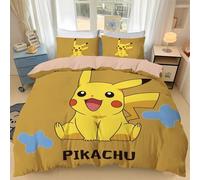 Parure De Lit Imprimee En 3d P-Pokemon, Housse De Couette Et Taie D'oreiller, Motif Dessin Anime P-Pikachu Gengar, 2 Ou 3 Pieces, Pour Enfants, Cadeau Idéal Pour La Famille