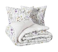Parure de lit imprimée Floral 240x220cm blanc - Atmosphera Créateur d'intérieur