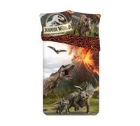 Parure de lit - Jurassic World - Dinosaures - 140x200 cm - 100% coton - Oeko Tex