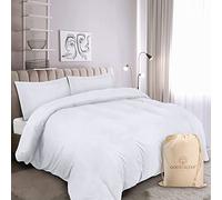 Parure de lit king-size Good Sleep, ensemble de couette 3 pièces 1000 TC, ensemble de literie blanc, housses de couette 100% coton égyptien, (1 housse de couette king-size, 2 taies d'oreiller