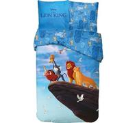 Parure de Lit Le Roi Lion Disney 100% Coton 140x200 cm - Housse de Couette + 1 Taie d'oreiller 63x63 cm - 100% Marchandise Officielle - Enfant Adulte (A)