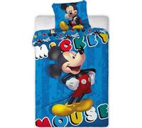 Parure de Lit Mickey en Microfibre - Housse de Couette Mickey 140x200 cm + Taie d'oreiller 63x63 cm (Mickey E)