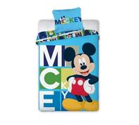 Parure de lit Mickey Mouse pour Enfant - Housse de Couette 140x200 cm + Taie d'oreiller 63x63 cm