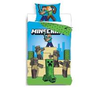 Parure de lit Minecraft - Housse de couette de lit Minecraft 140 X 200 + 65 X 65 CM
