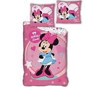 Parure de Lit Minnie pour Enfant - Housse de Couette 140x200 cm + Taie d'oreiller 63x63 cm