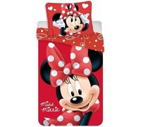 Parure de lit - Minnie - Rouge - Housse de couette 140x200 cm - Taie d'oreiller 70x90 cm - Microfibre