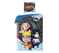 Parure de lit - Naruto - Housse de couette 140x200 cm - Réversible - Blanc - Microfibre