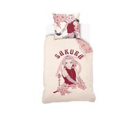 Parure de Lit - Naruto - Sakura Haruno - 100% Coton - Housse 140x200 cm - Taie 63x63 cm