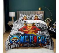Parure de lit - One Piece - Microfibre 100% polyester - Housse 200 x 200 cm - 2 taies 50 x 75 cm