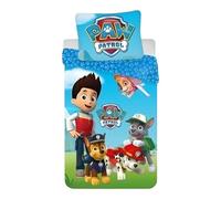 Parure de Lit Paw Patrol, Housse de Couette Pat' Patrouille Réversible avec Taie d'oreiller, 2 Pièces (140x200 cm + 63x63 cm), 1 Personne (Parure Pat Patrouille)