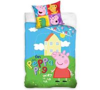 Parure de lit Peppa Pig 100% coton Housse de couette enfant 140x200 cm