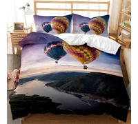 Parure De Lit Pi¿¿Ces En Polyester Avec Housse De Couette Et Taies D'oreiller Motif Pont De Londres (, X Cm + X Cm)