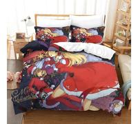 Parure De Lit Pi¿¿Ces Pour Christmas Santa Claus And Elk Impression D Housse De Couette En Microfibre Hypoallergique Avec Fermeture ¿¿Clair Doub