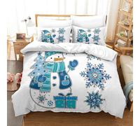 Parure De Lit Pi¿¿Ces Pour Christmas Santa Claus And Elk Impression D Housse De Couette En Microfibre Hypoallergique Avec Fermeture ¿¿Clair King