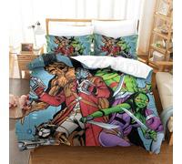 Parure De Lit Pi¿¿Ces Pour Guardians Of The Galaxy Marvel Animation Impression D Housse De Couette En Microfibre Hypoallergique Avec Fermeture ¿¿Clair