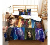 Parure De Lit Pi¿¿Ces Pour Guardians Of The Galaxy Marvel Animation Impression D Housse De Couette En Microfibre Hypoallergique Avec Fermeture ¿¿Clair