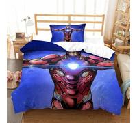 Parure De Lit Pi¿¿Ces Pour Iron Man Tony Stark Marvel Animation Impression D Housse De Couette En Microfibre Hypoallergique Avec Fermeture ¿¿Clair Sing
