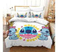 Parure De Lit Pi¿¿Ces Pour Stitch Lilo & Stitch Impression D Housse De Couette En Microfibre Hypoallergique Avec Fermeture ¿¿Clair Double£¿Xcm£©