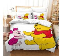 Parure De Lit Pi¿¿Ces Pour Winnie The Pooh Cartoon Impression D Housse De Couette En Microfibre Hypoallergique Avec Fermeture ¿¿Clair Single£¿Xcm£©
