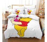 Parure De Lit Pi¿¿Ces Pour Winnie The Pooh Cartoon Impression D Housse De Couette En Microfibre Hypoallergique Avec Fermeture ¿¿Clair King£¿Xcm£©