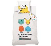 Parure de lit - POKEMON - Housse de Couette 140x200cm - 100% Coton - Réversible - Enfant