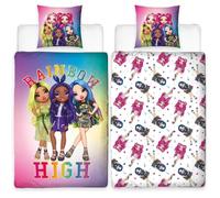 Parure de lit - Rainbow High - Housse de couette 140x200 cm - Taie d’oreiller 63x63 cm - Microfibre - Oeko Tex