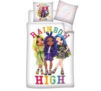 Parure de Lit - Rainbow High - Housse de couette 140x200 cm - Taie d’oreiller 63x63 cm - Oeko Tex - Microfibre