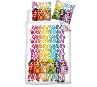 Aymax! Parure de lit Rainbow High réversible – Housse 140x200 cm + Taie 65x65 cm, polycoton