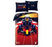 Halantex Parure de lit réversible Red Bull Racing 100% coton Housse 140x200 cm + taie d'oreiller