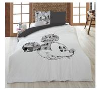Parure de lit réversible - AYMAX - Disney - Mickey Mouse - 135x200 cm - Rouge Gris foncé
