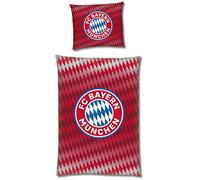 Parure de lit réversible - FC Bayern Munich - 140 x 200 cm - 100% coton - Licence officielle