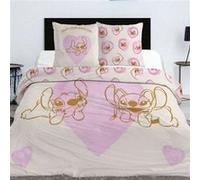 Parure de lit rose 240x220 cm coton polyester - GENERIQUE rose